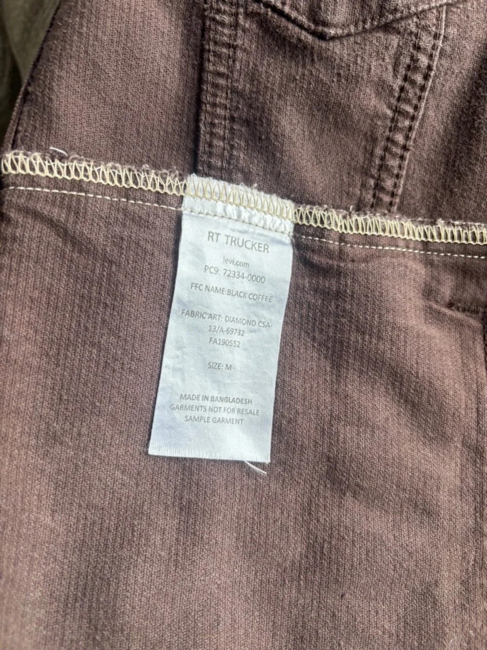 Levi's Dark Brown Corduroy Truck Jacket - Picture 13 of 14